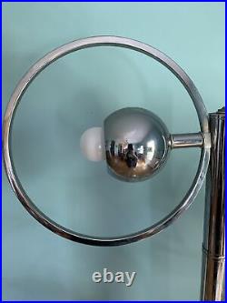 Rare MID Century Modern Trio Chrome Orb Globes Floor Lamp Sonneman Era