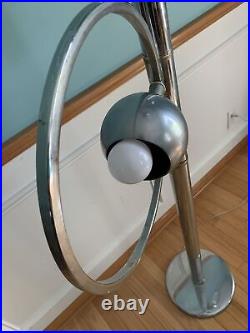 Rare MID Century Modern Trio Chrome Orb Globes Floor Lamp Sonneman Era