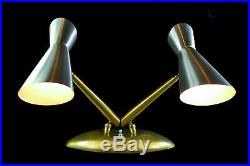 Rare MID Century Stilnovo Laurel Style Dual Cone Desk Light-fabulous