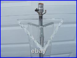 Rare Marlee Vintage Lucite Floor Lamp Mid-century Modern Ice Sculpture Style 61