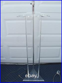 Rare Marlee Vintage Lucite Floor Lamp Mid-century Modern Ice Sculpture Style 61