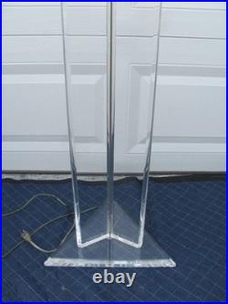 Rare Marlee Vintage Lucite Floor Lamp Mid-century Modern Ice Sculpture Style 61