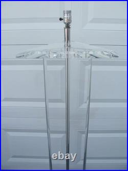 Rare Marlee Vintage Lucite Floor Lamp Mid-century Modern Ice Sculpture Style 61