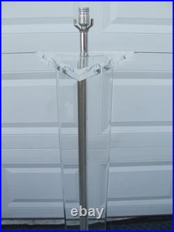 Rare Marlee Vintage Lucite Floor Lamp Mid-century Modern Ice Sculpture Style 61