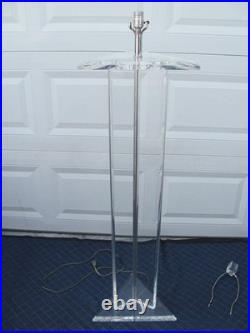 Rare Marlee Vintage Lucite Floor Lamp Mid-century Modern Ice Sculpture Style 61