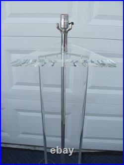 Rare Marlee Vintage Lucite Floor Lamp Mid-century Modern Ice Sculpture Style 61
