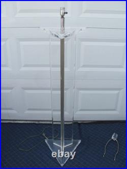 Rare Marlee Vintage Lucite Floor Lamp Mid-century Modern Ice Sculpture Style 61