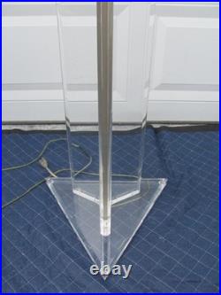Rare Marlee Vintage Lucite Floor Lamp Mid-century Modern Ice Sculpture Style 61