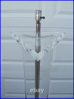 Rare Marlee Vintage Lucite Floor Lamp Mid-century Modern Ice Sculpture Style 61