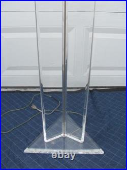 Rare Marlee Vintage Lucite Floor Lamp Mid-century Modern Ice Sculpture Style 61