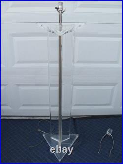 Rare Marlee Vintage Lucite Floor Lamp Mid-century Modern Ice Sculpture Style 61