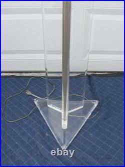 Rare Marlee Vintage Lucite Floor Lamp Mid-century Modern Ice Sculpture Style 61
