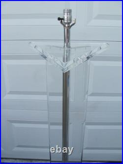 Rare Marlee Vintage Lucite Floor Lamp Mid-century Modern Ice Sculpture Style 61
