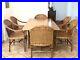 Rare_Mcguire_Laced_Leather_Rattan_Dining_Set_Flip_Table_6_Chairs_MID_Century_01_lgd
