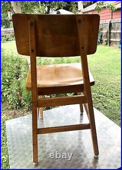 Rare Mcm 1953 W. H. Gunlocke Mid-Century Modern Desk Side Chair Maple Finish