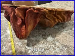 Rare Mcm Handcrafted Artisan Leather Sculpted Draped Molded Woman Wall Mirror