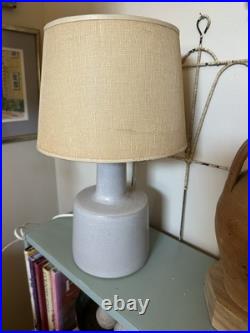 Rare Mcm Pair Marshall Studios Martz Pottery Table Lamps W Original Shades