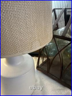 Rare Mcm Pair Marshall Studios Martz Pottery Table Lamps W Original Shades