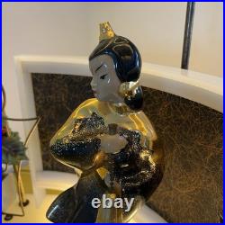 Rare Mid Century 1950s Moss Spinner Bell Girl Triple Lamp Light Up Lucite Base