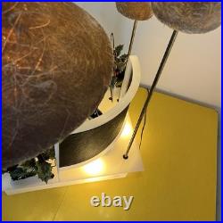 Rare Mid Century 1950s Moss Spinner Bell Girl Triple Lamp Light Up Lucite Base