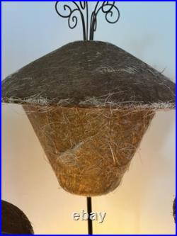 Rare Mid Century 1950s Moss Spinner Bell Girl Triple Lamp Light Up Lucite Base