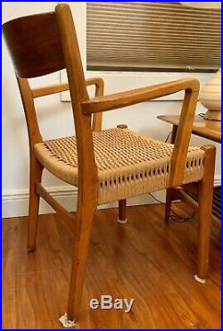 Rare Mid Century Arm Chair Danish Teak Dining Wood Poul Wegner Mobler MCM Rojle