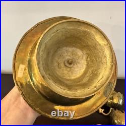 Rare Mid Century Feldman Lighting Brass 9 cup Lotus Flower Candelabra Tea Lights