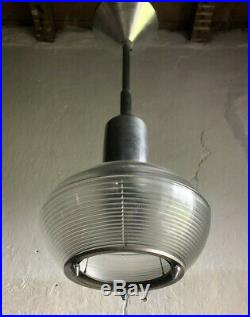 Rare Mid Century French Ceiling Light By HOLOPHANE. 1950s Modernist