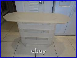 Rare Mid Century Frosted Stacked Lucite Entry Table (50 by 28 by 18)