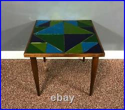 Rare Mid Century Georges Briard Mosaic Glass Side Table