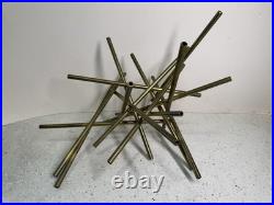 Rare Mid Century Modern Abstract Brass Rod Table Sculpture Vintage