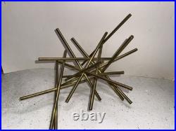 Rare Mid Century Modern Abstract Brass Rod Table Sculpture Vintage