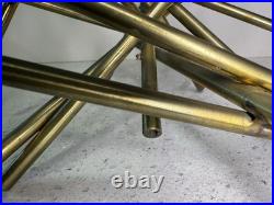 Rare Mid Century Modern Abstract Brass Rod Table Sculpture Vintage