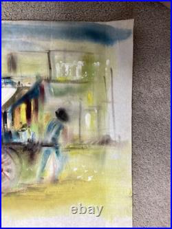 Rare Mid-Century Modern Abstract Original Watercolor Painting by Mildred Ball