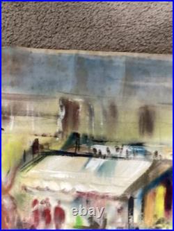 Rare Mid-Century Modern Abstract Original Watercolor Painting by Mildred Ball