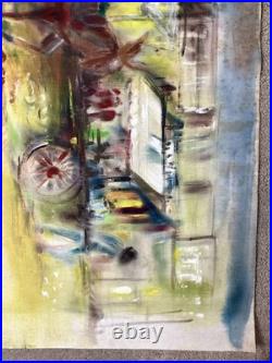 Rare Mid-Century Modern Abstract Original Watercolor Painting by Mildred Ball