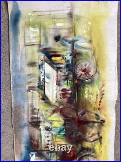 Rare Mid-Century Modern Abstract Original Watercolor Painting by Mildred Ball