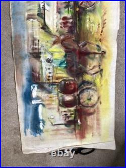 Rare Mid-Century Modern Abstract Original Watercolor Painting by Mildred Ball