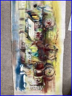 Rare Mid-Century Modern Abstract Original Watercolor Painting by Mildred Ball