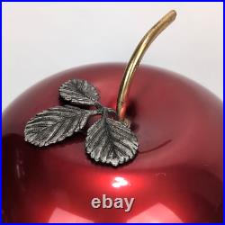 Rare Mid-Century Modern Apollo Studios Apple Ice Bucket With Flowers Rare Mid-Century Modern Apollo Studios Apple Ice Bucket With Flowers
