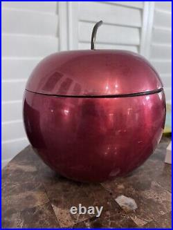 Rare Mid-Century Modern Apollo Studios Apple Ice Bucket With Tongs