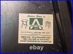 Rare Mid Century Modern Artex Snack TV Stacking Trays MCM Vintage Folding Table