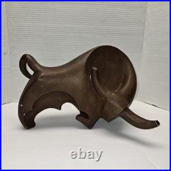 Rare Mid Century Modern Austin Sculpture Bull By Alexander Danel Signed RARE