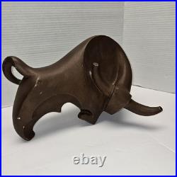 Rare Mid Century Modern Austin Sculpture Bull By Alexander Danel Signed RARE