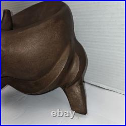 Rare Mid Century Modern Austin Sculpture Bull By Alexander Danel Signed RARE