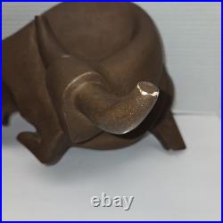 Rare Mid Century Modern Austin Sculpture Bull By Alexander Danel Signed RARE