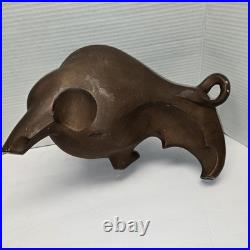 Rare Mid Century Modern Austin Sculpture Bull By Alexander Danel Signed RARE