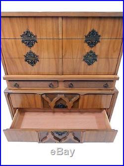 Rare Mid Century Modern Chest of Drawers/ Dresser with Moroccan Influence
