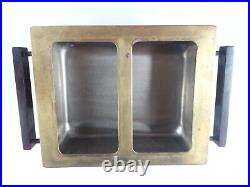 Rare Mid Century Modern Copper Brass Polar Stainless Chafing Dish Warmer Stand