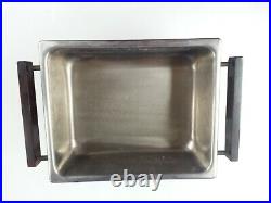 Rare Mid Century Modern Copper Brass Polar Stainless Chafing Dish Warmer Stand